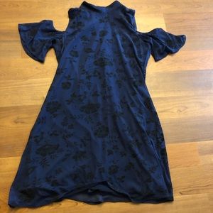 Blue and black dress